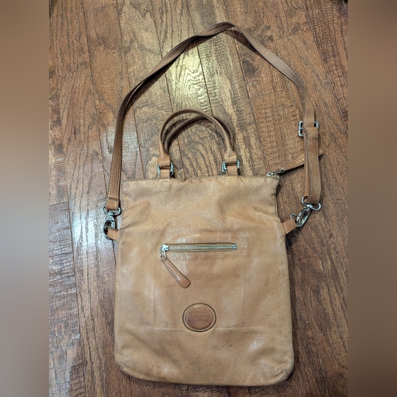 Roots Canada Brown distressed rustic leather convertible bag Large - Picture 11 of 15